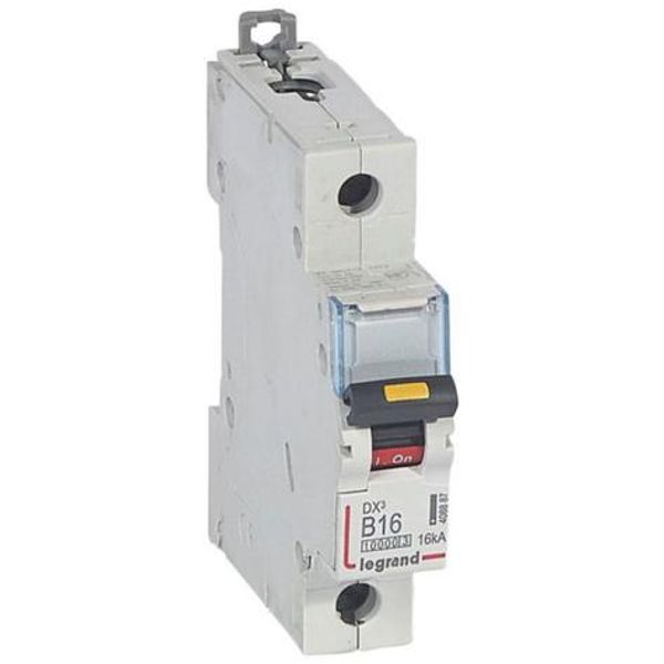 DX³10000 16kA high inlet and low outgoing screw circuit breaker 1P 230V~ to 400V~ - 16A - curve B - 1 module image 1