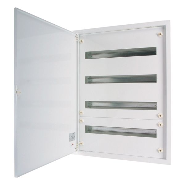 Complete flush-mounted flat distribution board, white, 24 SU per row, 4 rows, type C image 6
