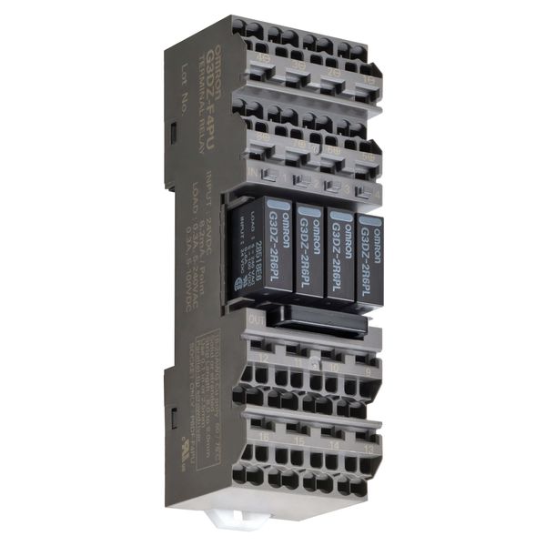 Terminal relay, DIN rail/surface mounting, Power MOS FET relay, 4x SPS image 1