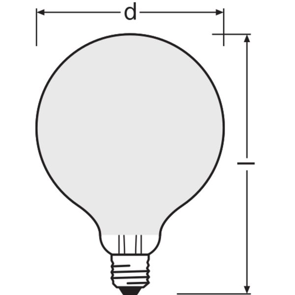 LED Retrofit CLASSIC GLOBE125 7W 827 Frosted E27 image 4