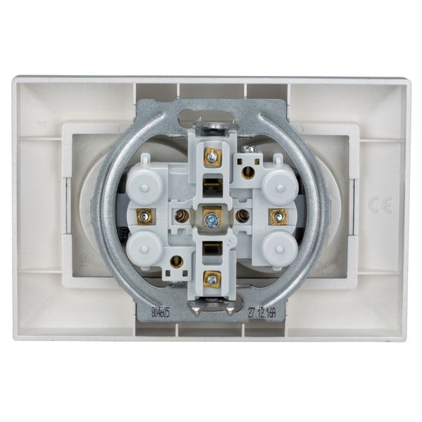 Pin compact socket outlet 2x2P+E, silver image 4