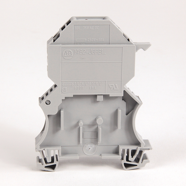 Allen-Bradley, 1492-J IEC Terminal Block, One-Circuit Fuse Block (1/4 x 1 1/4" Fuses), 6 mm (# 22 AWG - # 10 AWG), With or Without Fuse Indication, Black with LED, image 1
