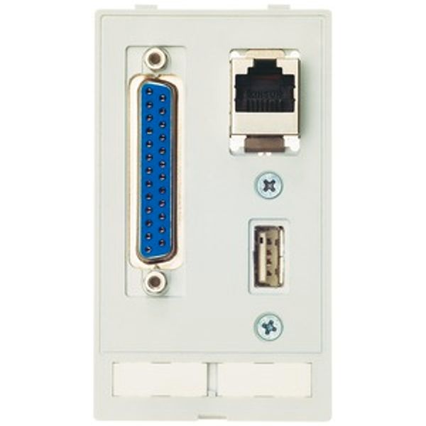 Data module (USB;RJ45;SUB-D25,f-m) image 1