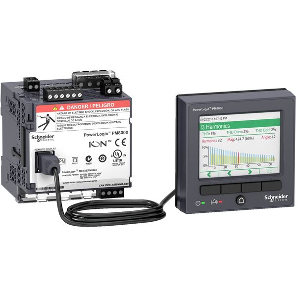 PowerLogic PM8000 - PM8214 LV DC - DIN rail mount meter + Remote display - int. image 3