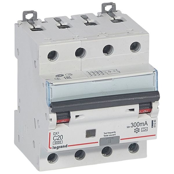 RCBO - DX³ 6000 -10 kA -4P-400 V~ -20 A -300 mA -A type image 2