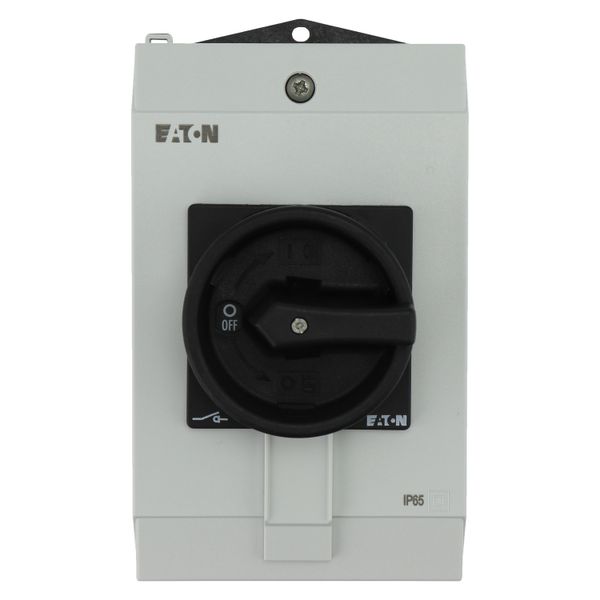 Main switch, P1, 40 A, surface mounting, 3 pole, STOP function, With black rotary handle and locking ring, Lockable in the 0 (Off) position, hard knoc image 12