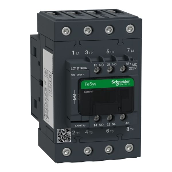TeSys Deca contactor - 4P(4 NO) - AC-1 - = 440 V 60 A - 220 V DC standard coil image 4