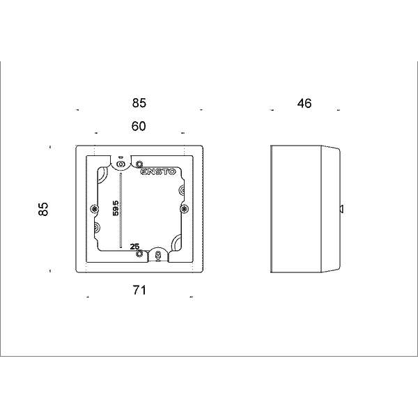 Surface mounted enclosure Surface box-2, steel image 4