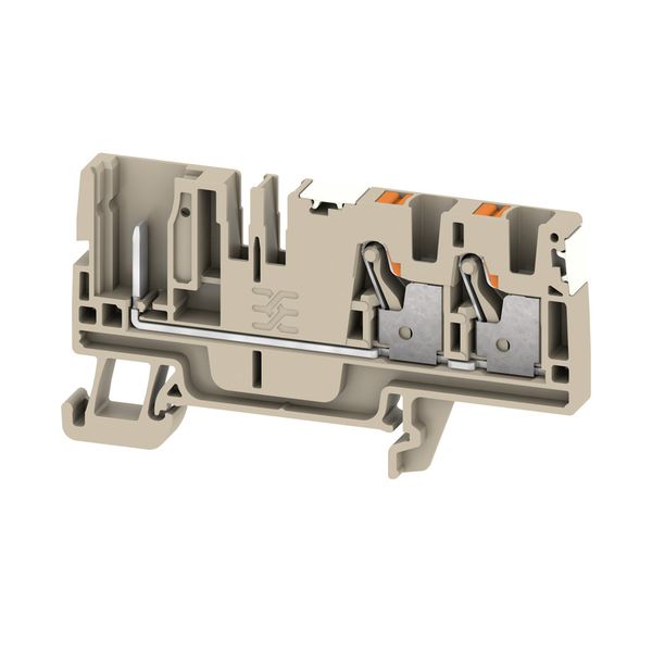 Feed-through terminal block, PUSH IN, 4 mm², 800 V, 32 A, Number of co image 1