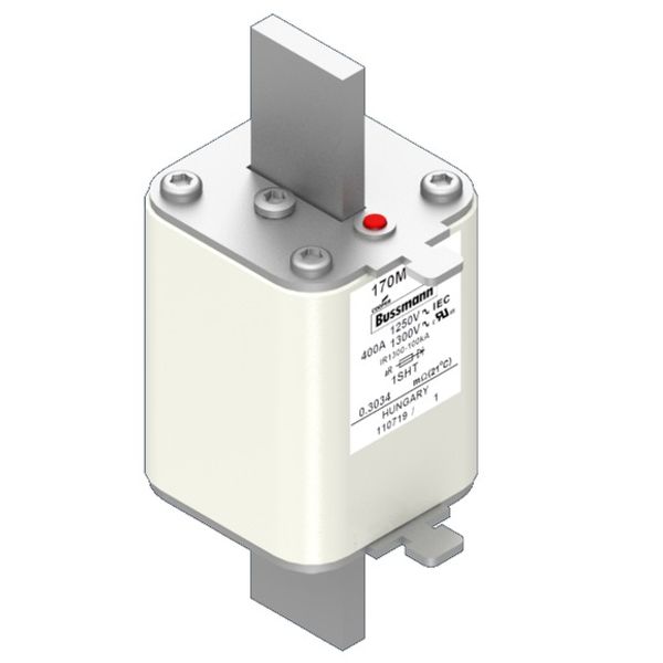 Fuse-link, high speed, 400 A, AC 1250 V, size 1, 53 x 63 x 135 mm, aR, IEC, single indicator image 3