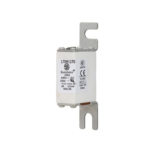 Fuse-link, high speed, 200 A, AC 690 V, DIN 000, 21 x 40 x 100 mm, aR, DIN, IEC, single indicator image 6