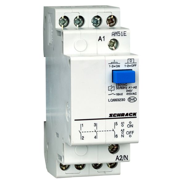 Central Controlled Impulse Relay, 3 NO, 230VAC image 1