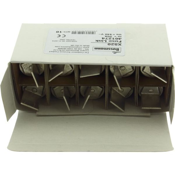 Fuse-link, low voltage, 20 A, AC 440 V, BS88/F3, 27 x 80 mm, gL/gG, BS image 1