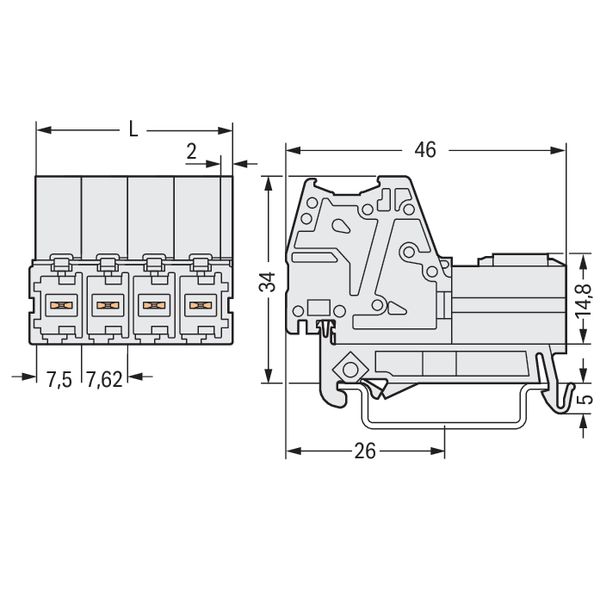 831-3202/007-000 1-conductor male connector; Push-in CAGE CLAMP®; 10 mm² image 4