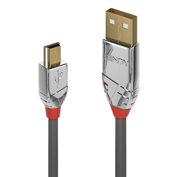 2m USB 2.0 Type A to Mini-B Cable, Cromo Line USB Type A Male to Mini-B Male image 1