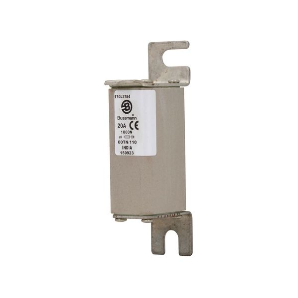 Fuse-link, high speed, 20 A, AC 1000 V, Size 00, 30 x 67 x 128 mm, aR, IEC, single indicator image 6