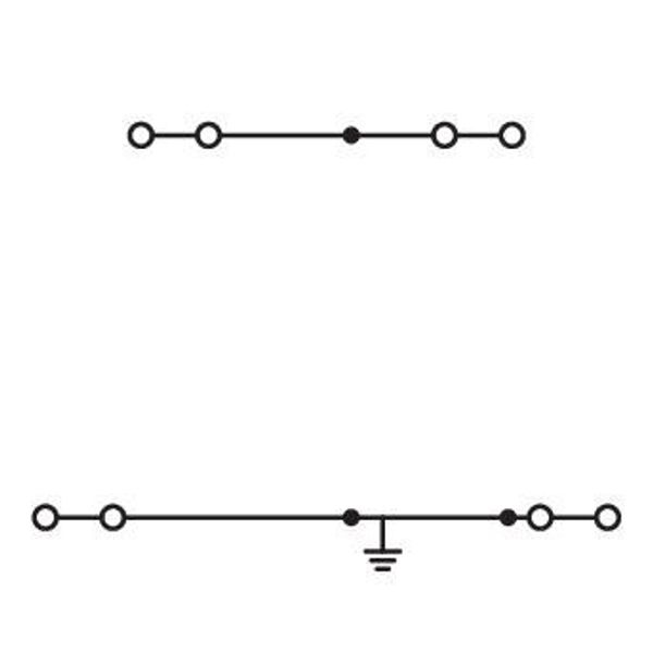 4-conductor double deck terminal block Ground conductor/through termin image 4