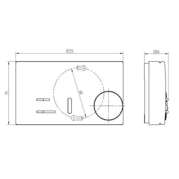 Climate controller 5-30C, AC 230V, 1 changeover contact, 6 A, on/off, fan fast/medium/slow, switch heating/fan/cooling image 2