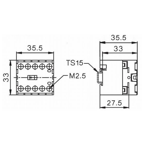 Micro Auxiliary Contactor 4NO, 3A, 230VAC image 2