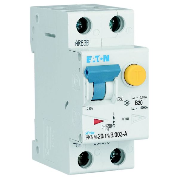 RCD/MCB combination, 20 A, 30 mA, MCB trip characteristic: B, 1p+N, RCD trip characteristic: A image 24