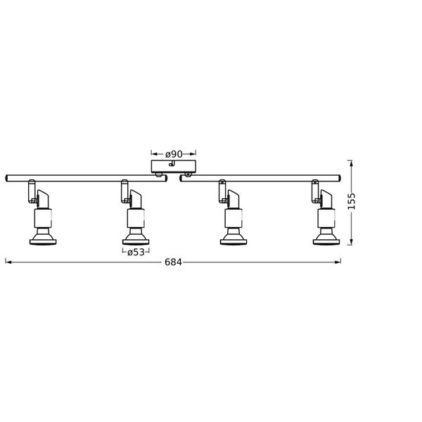 LED SPOT WHITE 4 X 3.4W 927 DIM image 5