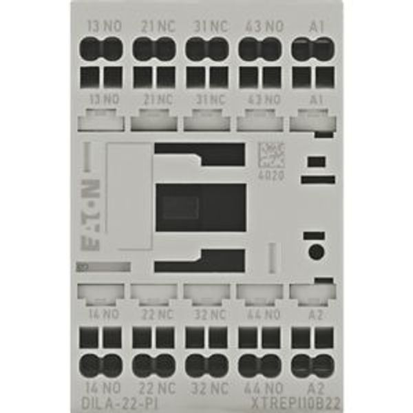 Contactor relay, 110 V 50 Hz, 120 V 60 Hz, 2 N/O, 2 NC, Push in terminals, AC operation image 10