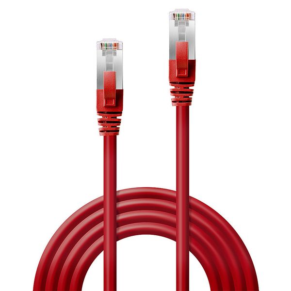 0.3m Cat.6 S/FTP LSZH Network Cable, Red (Fluke Tested) RJ45, M/M, 250MHz, Copper, 26AWG image 2