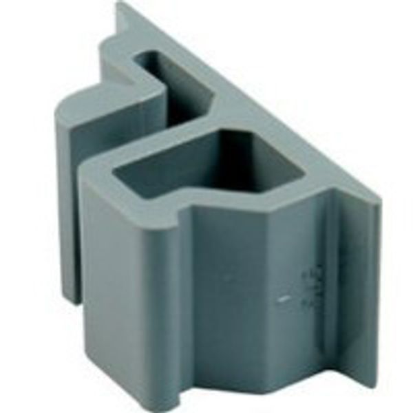 Adaptor - for mounting on asymmetrical rail equipment fitting on sym. rail image 1