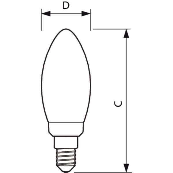 MAS VLE LEDCandleD3.4-40W E14 B35 927CLG image 2