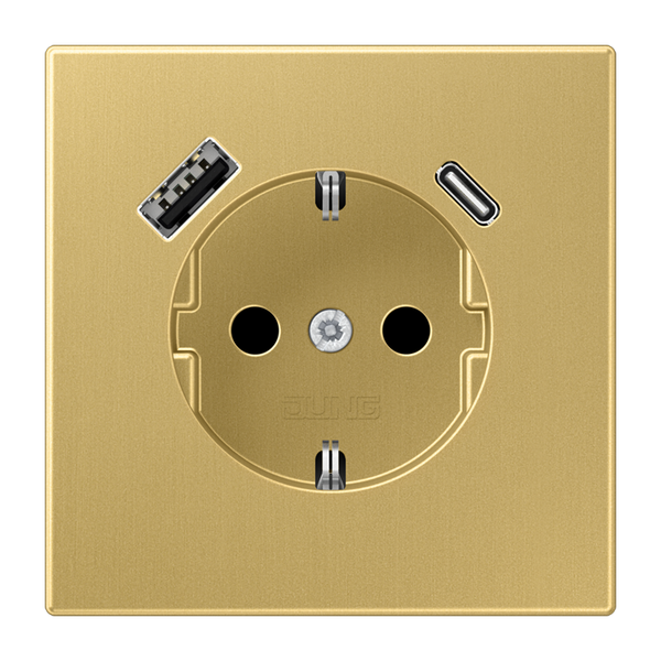 SCHUKO socket with USB type A ME1520-18AC image 1