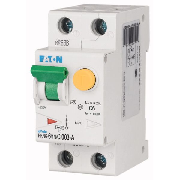 RCD/MCB combination, 6 A, 30 mA, MCB trip characteristic: C, 1p+N, RCD trip characteristic: A image 3