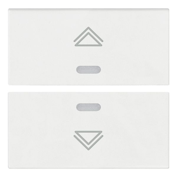 Two half-buttons 2M regul.symbol white image 1