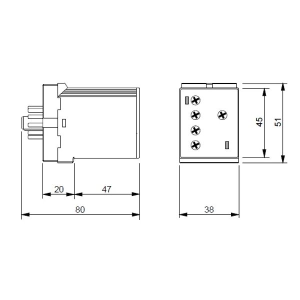 Two-time multifunction 12-240VAC/DC,2CO,8A,250V,plug-version image 2