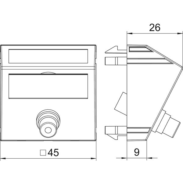 MTS-R F RW1 Multimedia support video cinch 1x coupling, socket-socket 45x45mm image 2