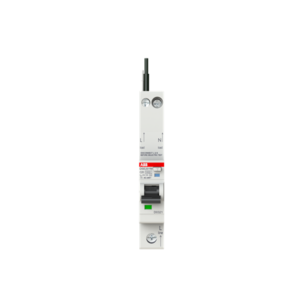 DSE201 M C20 AC100 - N Black Residual Current Circuit Breaker with Overcurrent Protection image 3