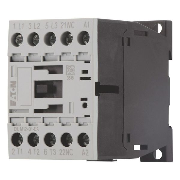 Contactor, 3 pole, 380 V 400 V 5.5 kW, 1 NC, 230 V 50 Hz, 240 V 60 Hz, AC operation, Screw terminals image 2