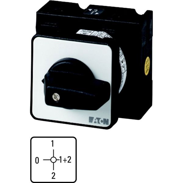Step switches, T3, 32 A, flush mounting, 2 contact unit(s), Contacts: 4, 90 °, maintained, With 0 (Off) position, 0-1-1+2-2, Design number 15114 image 2
