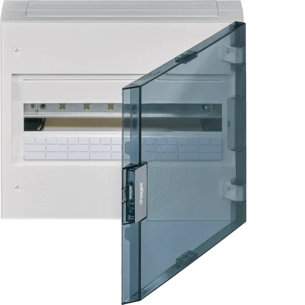 Vega VB series surface box, 1 row, 18M, with transparent door image 1