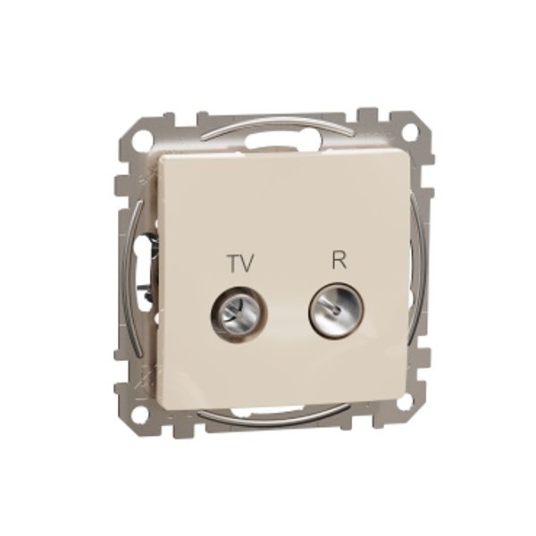 TV/R Socket intermediate 10db, Sedna, Beige image 3