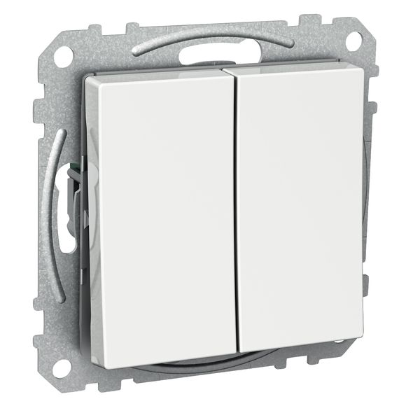 Exxact rocker switch 2-circuits screw white image 4