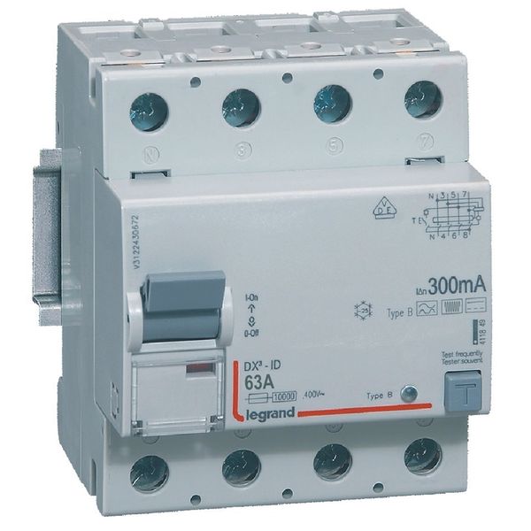 RCD DX³-ID - 4P - 230 V~ - 63 A - 300 mA - B type - neutral on left-hand image 2