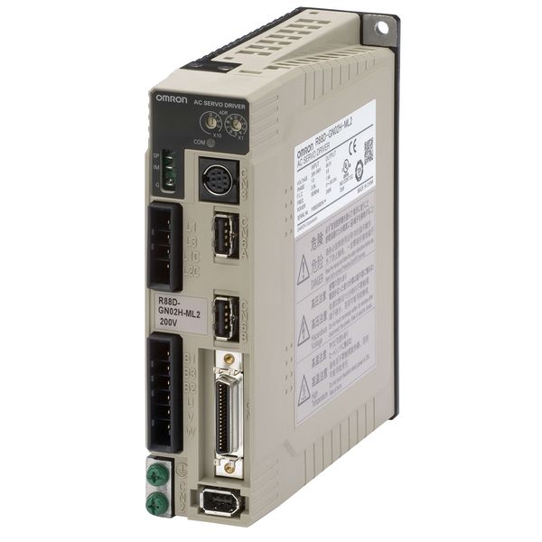 G-Series servo drive, 1~ 200 VAC, MECHATROLINK II integrated, 100 W R8DG0037G image 3