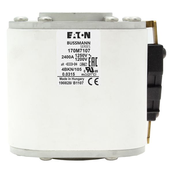 Fuse-link, high speed, 2400 A, AC 1250 V, size 4, 105 x 120 x 110 mm, aR, IEC, single indicator image 13