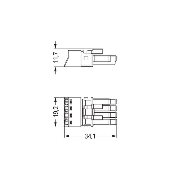 Socket 4-pole Cod. B gray image 6