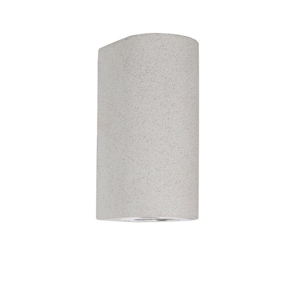 White Sandstone Glass Diffuser LED GU10 2x7 Watt IP65 100-240 Volt Bulb Excluded Light Up & Down D: 8.6 W: 10 H: 18 cm image 1