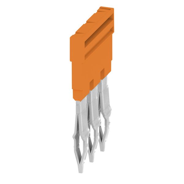 Cross connection ZQV 4N/3, W-Series, for the terminals, No. of poles: 3, Orange, Weidmuller image 1