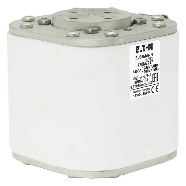 Fuse-link, high speed, 1400 A, AC 1250 V, size 4, 105 x 120 x 110 mm, aR, IEC, single indicator image 6