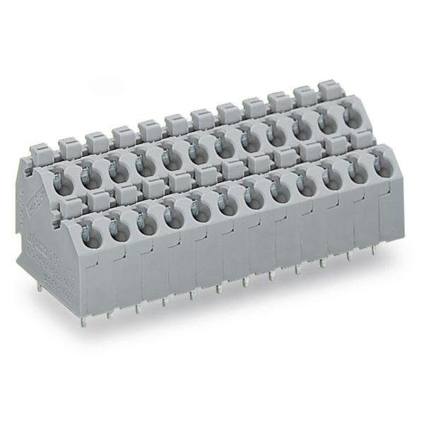 Double-deck PCB terminal block push-button 1.5 mm² agate gray image 1