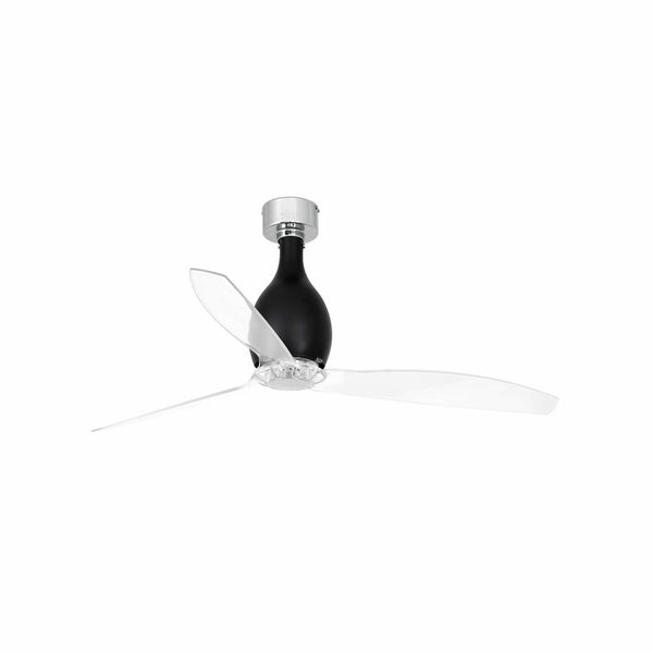 MINI ETERFAN SHINY BLACK/TRANSPARENT CEILING FAN W image 1