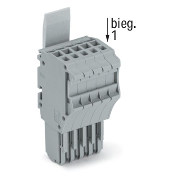 1-conductor female connector Push-in CAGE CLAMP® 1.5 mm² gray image 4